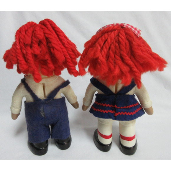 VTG 1974 Raggedy Ann & Andy Yarn Hair Coin Banks 9" Royalty Industries Inc TAG - Picture 6 of 9